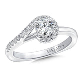 Spiral Style Diamond Engagement Ring